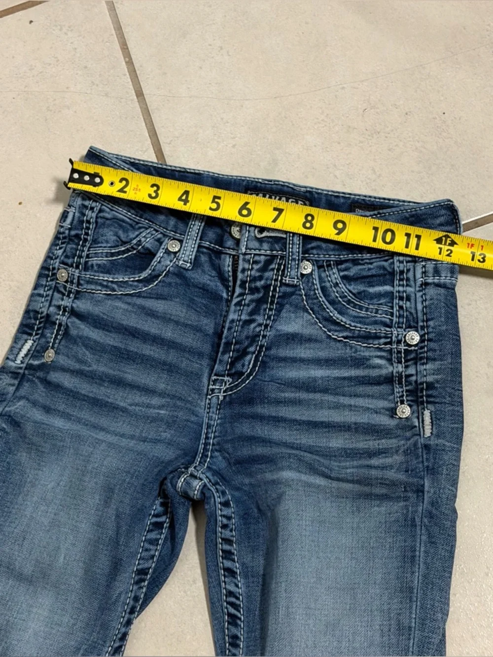 Salvage Boys Kids Denim Blue Mayhem Straight-Leg Jr Regular Fit Jeans size‎ 12
